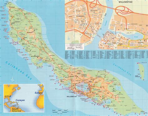 Large Curacao Maps for Free Download and Print | High-Resolution and ...