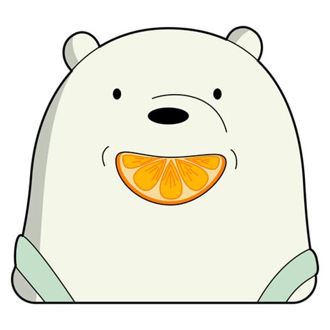 We Bare Bears Ice Bear with Orange Sticker - Sticker Mania