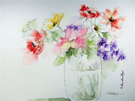 still life. | Watercolor flowers paintings, Simple watercolor flowers ...