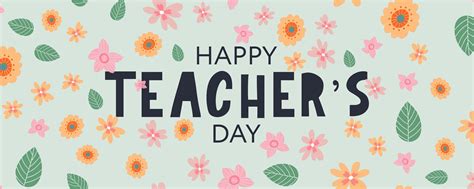 Happy Teacher's Day Flowers 3437709 Vector Art at Vecteezy