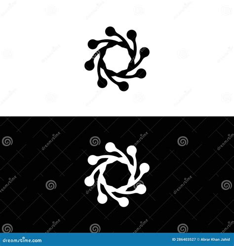 Black and White Circle Vector Logo Template Design Stock Illustration ...