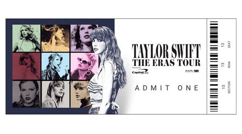 Taylor Swift The Eras Tour Tickets (Editable in Canva)