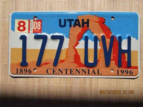 UTAH license plate