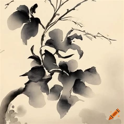 Chinese ink painting of flowers