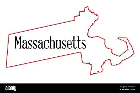 Massachusetts outline vector hi-res stock photography and images - Alamy