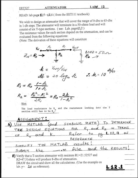 Solved We wish to design an attenuator that will cover the | Chegg.com