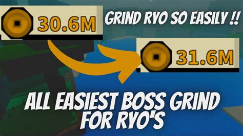 All Easiest Bosses To Grind FOR TOO MUCH RYO's in Shindo Life ...