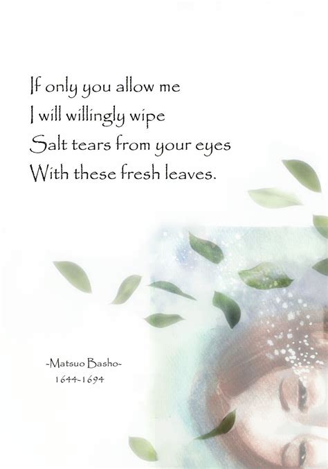 If only you allow me…… (Matsuo Basho 1644-1694) | Poeme court, Belles ...