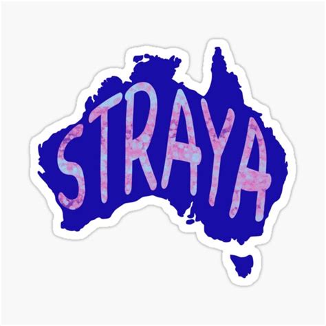 "STRAYA map design" Sticker for Sale by dragongirl606 | Redbubble