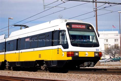 Close Up of DART Train in Dallas, TX - B. Thomas Photo Research