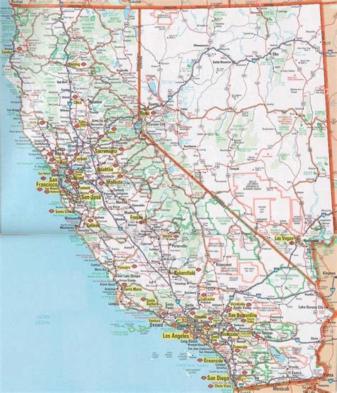 Road Map Of California And Nevada | Printable Maps