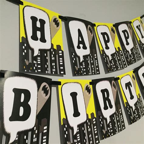 Batman Happy Birthday Banner by Love this Moment | baby shower | Happy ...