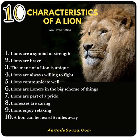 10 Characteristics of a Lion #Motivational #Lion #TheLionKing #Leader ...