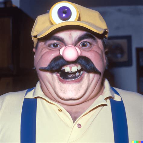 "Real life Wario, 1990's photograph" : r/dalle2