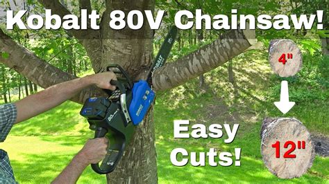 Kobalt 80V Battery Chainsaw Demo and Review | Pros/Cons 1 Year Later ...