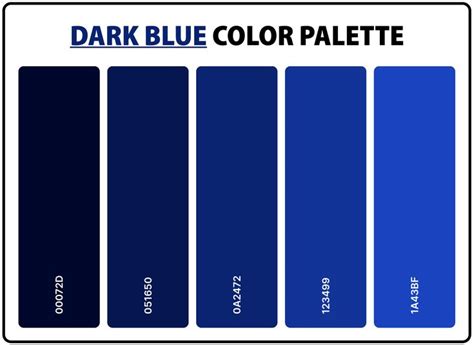 Dark Blue Color Palette | Blue colour palette, Dark blue color, Blue color