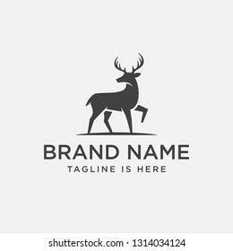 Deer Logo Design Inspiration Stock Vector (Royalty Free) 1314034124