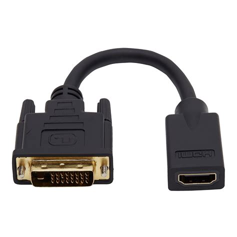 onn. DVI to HDMI Adapter Connector, Black - Walmart.com