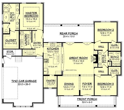 4 Bedroom Ranch Floor Plans 2000 Sq Ft House | www.resnooze.com