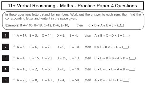 11 Plus Verbal Reasoning Maths Practice Paper - 4 - PiAcademy Tutors