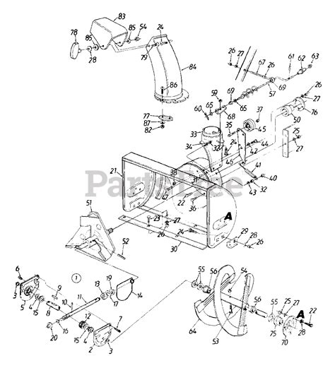 MTD 312-610E000 - MTD Snow Thrower (1992) Auger Housing Assembly Parts ...