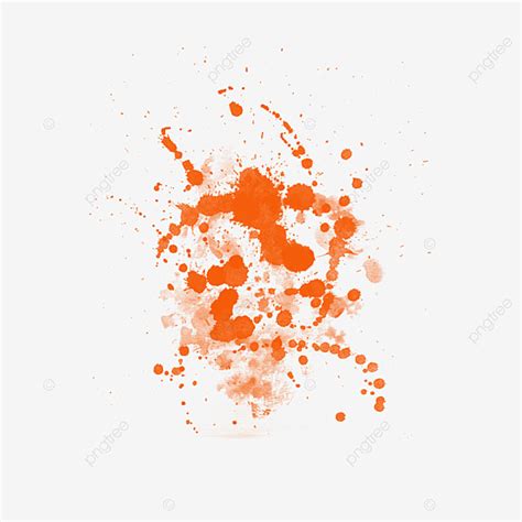 Orange Paint Splatter PNG Transparent, Mottled Brush Orange Paint ...