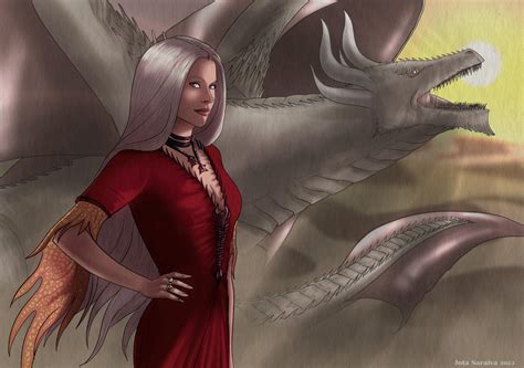 Queen Rhaenys and her dragon Meraxes by JotaSaraiva on DeviantArt