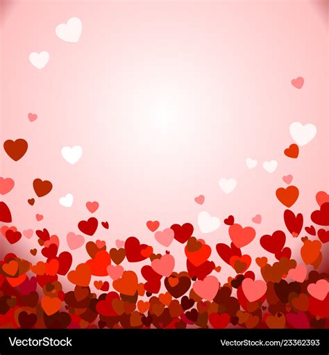 Valentines day background with hearts romantic Vector Image