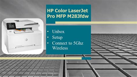 HP Color LaserJet Pro MFP M283fdw Unbox Setup Load A4 size papers ...