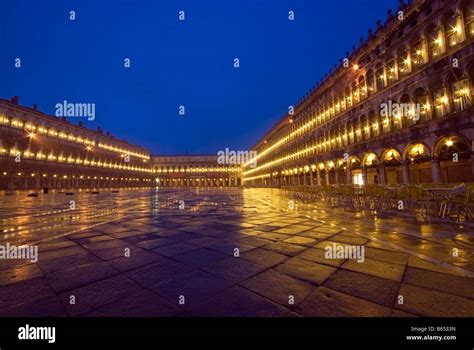 Italy, Venice, Piazza San Marco at night Stock Photo - Alamy