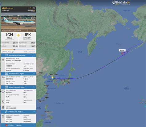 Flightradar24 on Twitter: "Korean Air heading back to Seoul as well ...