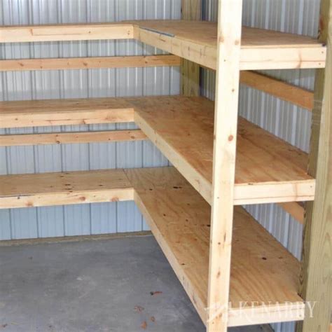 DIY Corner Shelves for Garage or Pole Barn Storage