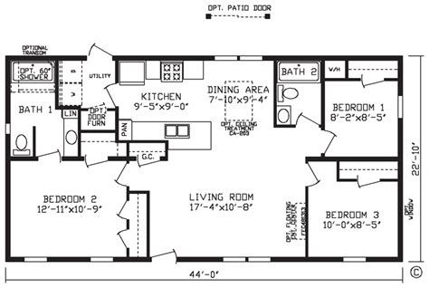 Two Bedroom Mobile Home Floor Plans | www.resnooze.com