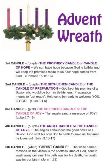 Advent Wreath - Guide to Meaning~ Awesome tradition to keep focus on ...