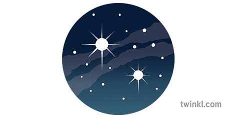 Stars in Night Sky Emoji Twinkl Newsroom KS2 Illustration - Twinkl