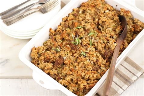 Easy Turkey Sausage and Herb Stuffing | Recipe | Herb stuffing, Sausage ...