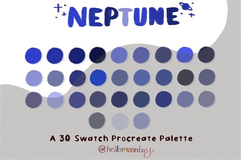 Neptune Color Palette Procreate Swatches Instant Digital | Etsy