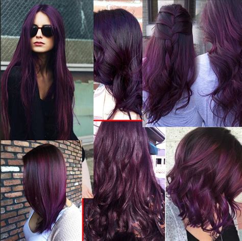 eggplant hair color with highlights - Fantasy Diary Gallery Of Photos