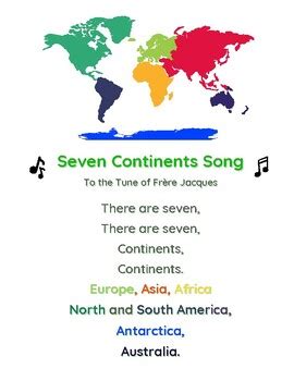 Seven Continents Song by Ms Maguire | TPT