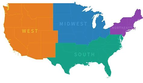 The Regions of the United States - WorldAtlas