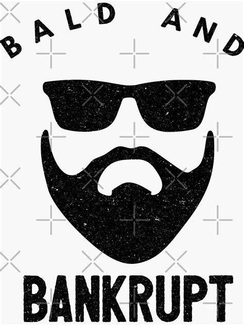 "bald and bankrupt - distressed harald baldr art" Sticker for Sale by ...