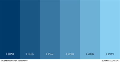 20+ Best Blue Monochromatic Color Palettes - Blog - SchemeColor.com