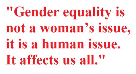 Gender equality affect us all