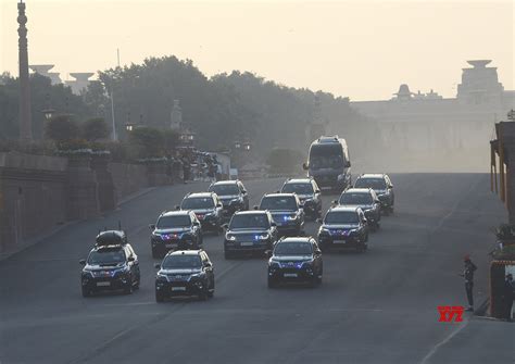 New Delhi:Prime Minister Narendra Modi's convoy arrives,at Raisina ...