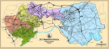 Magisterial District Base Map - County of Henrico, Virginia