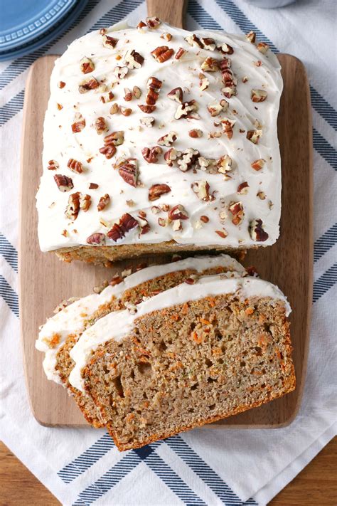 Zucchini Carrot Cake Bread (with Cream Cheese Frosting!) - A Kitchen ...