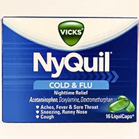 NYQUIL COLD & FLU Dosage & Rx Info | Uses, Side Effects - The Clinical ...