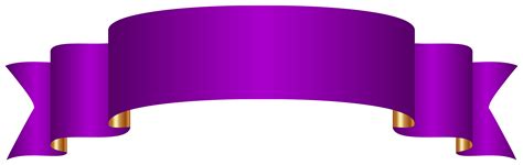 Purple Banner Transparent PNG Clip Art Image | Banner clip art, Ribbon ...