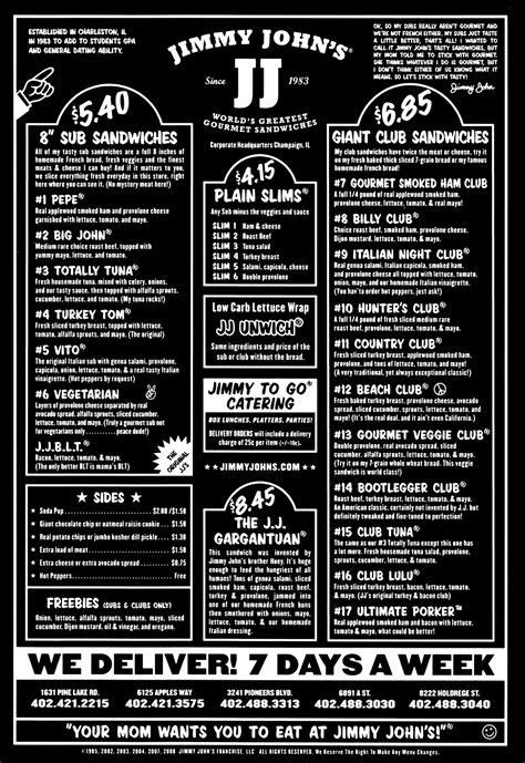 jimmy john's freeport illinois menu - Yahoo Search Results | Jimmy john ...