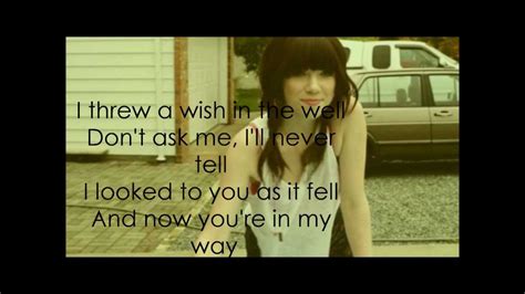 Call Me Maybe-Lyrics ( Carly Rae Jepsen ) - YouTube